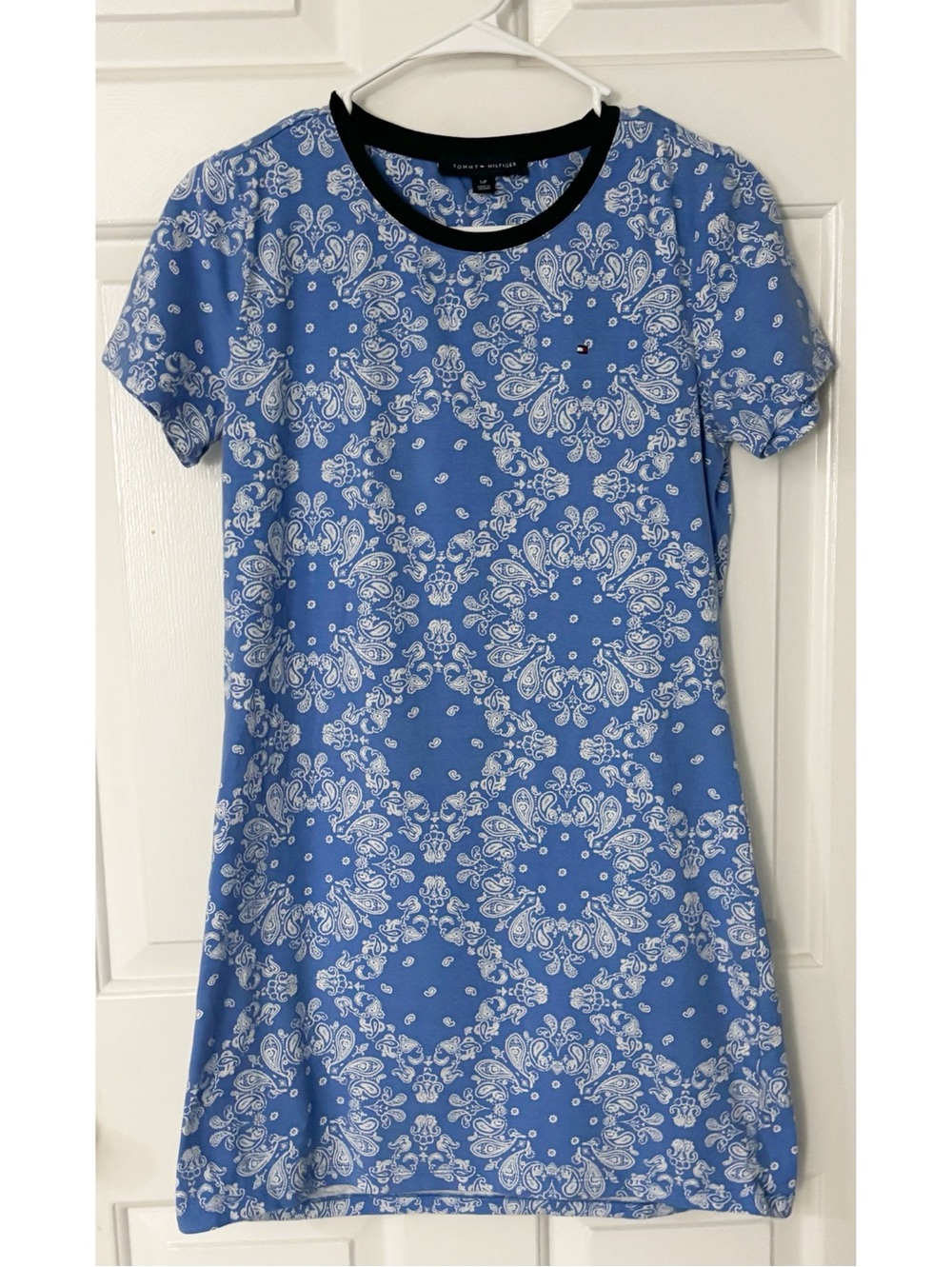 Tommy Hilfiger Blue Short Sleeve Mini Dress, T-Shirt Dress, Women's Size S/